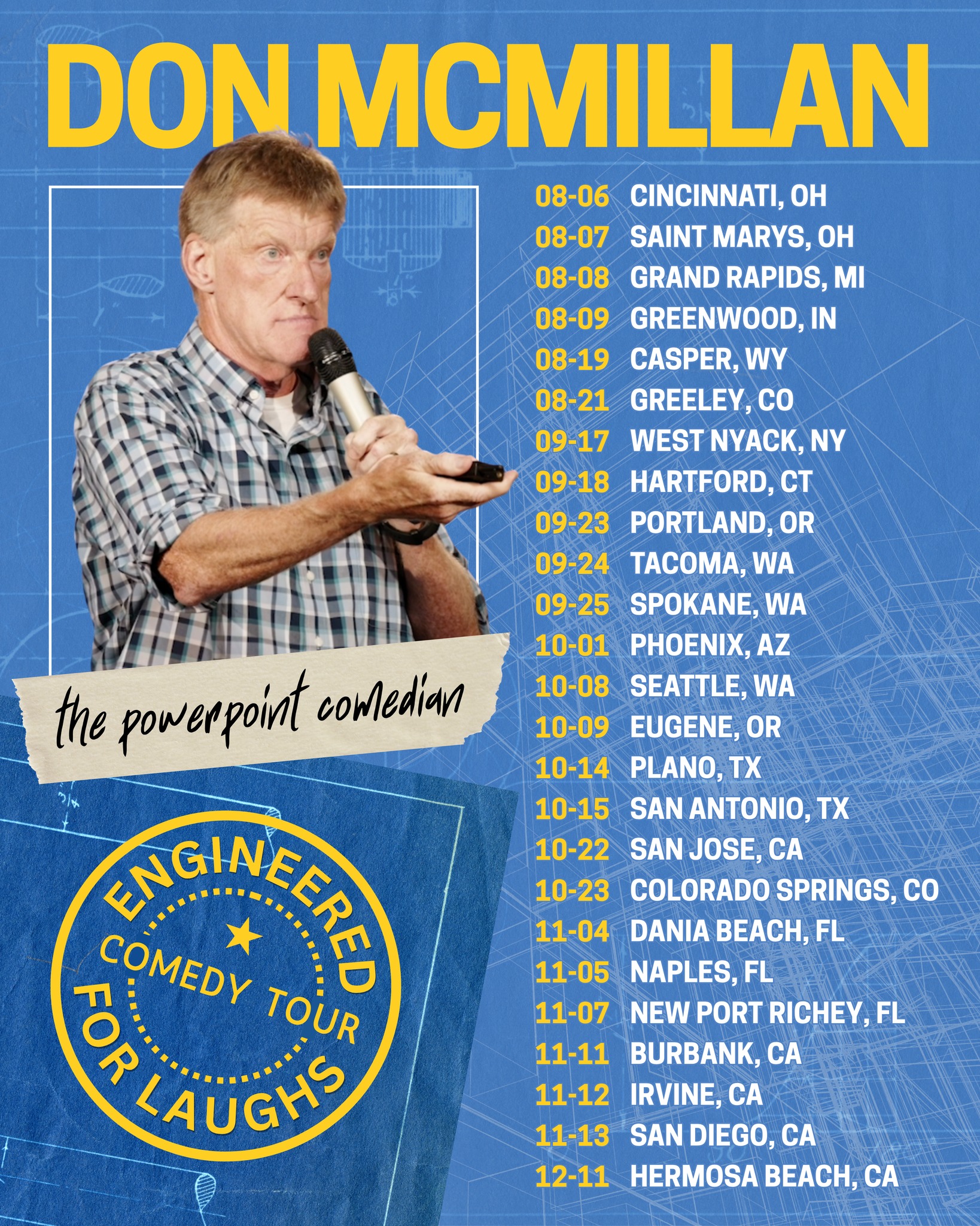 Don McMillan 2026 live concert poster